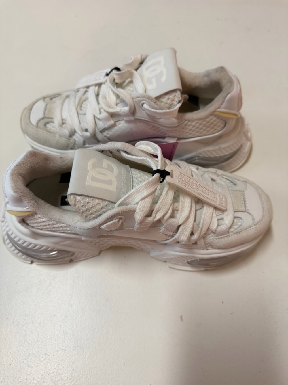 Dolce & Gabbana White and Cream “Dad” Sneakers